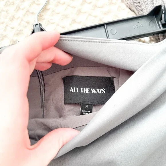 ALL THE WAYS Moxie Skirt Set Gray SMALL New With Tags Revolve Chic Classic - Picture 11 of 11